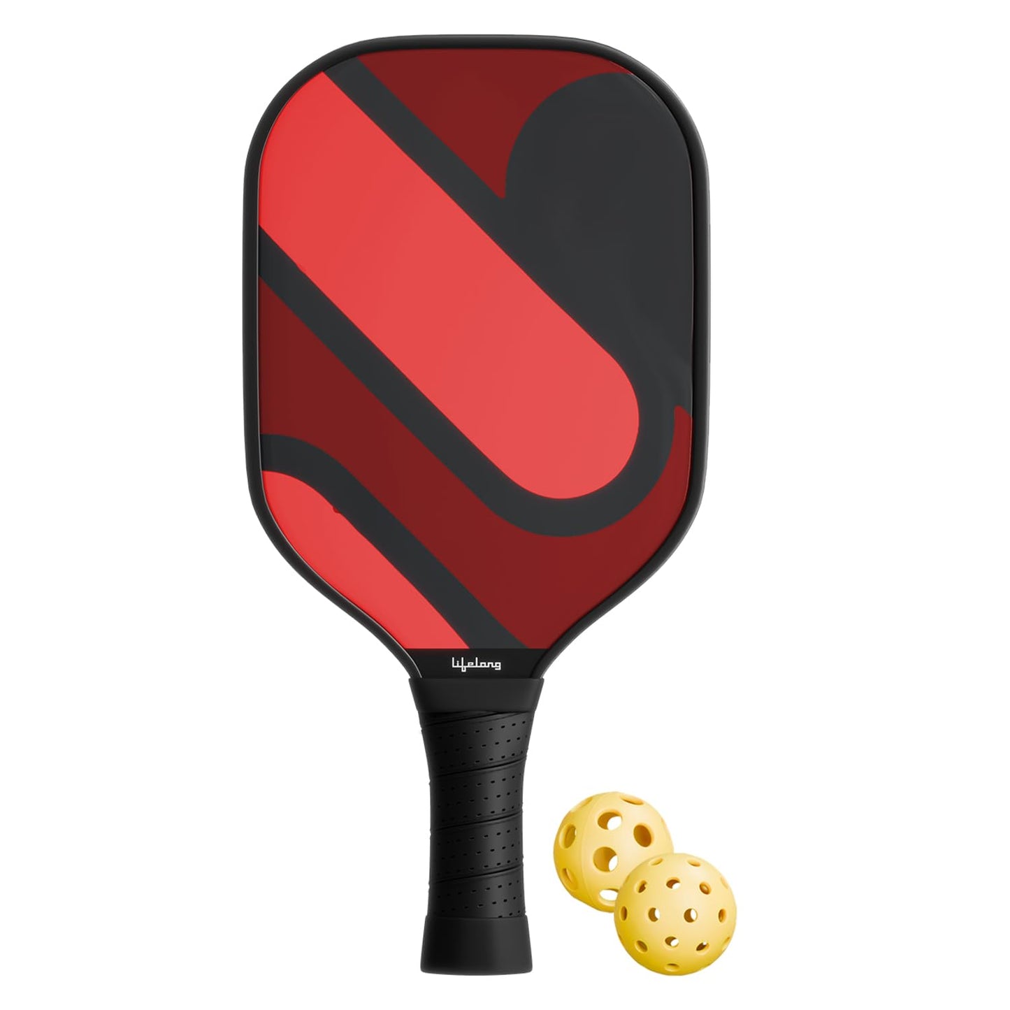 Lifelong Professional Pickleball Paddle Set| Fiberglass Surface|16 mm Thickness| 4 Pickle Ball Balls|Paddle Cover Bag| Cushion Comfort Handle Grip|Durable Pickleball Paddle |Outdoor Game,Multicolor