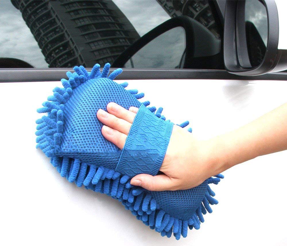 Auto Hub Multipurpose Microfiber Car Cleaning Sponge (Mix Color, 1 Unit)