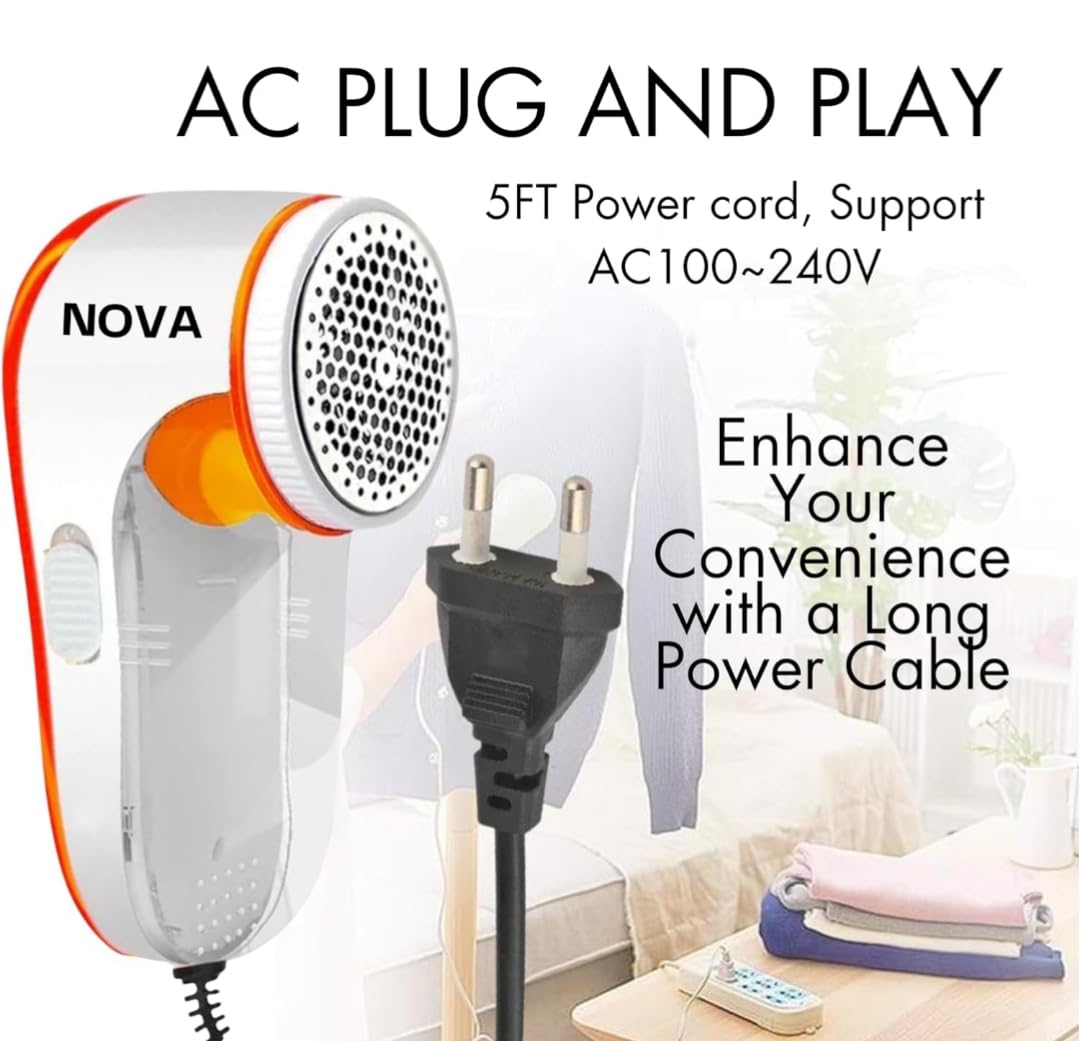 Nova Original Lint Remover for Clothes | Lint Roller for Clothes | RUA Remover Machine White | Electric Lint Remover | 1 Year Warranty