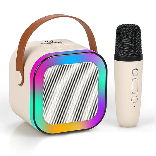 Wembley Karaoke Machine for Kids Adults, Mini Portable Blue-Tooth Karaoke Speaker with Wireless Microphone and Dynamic Lights Birthday Gift Home KTV Outdoor Travel
