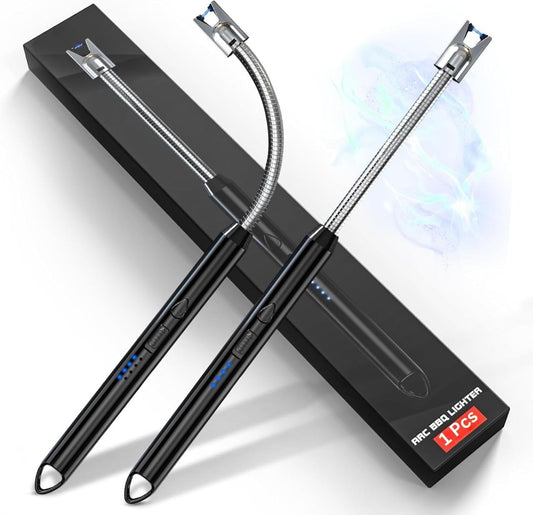 Waafy Gas Lighter for Kitchen Use | C-Type Rechargeable Electric Lighter Stove & Candle Lighter with USB Charging Port | 1 Year Warranty | 400 Uses in Single Charge (1)