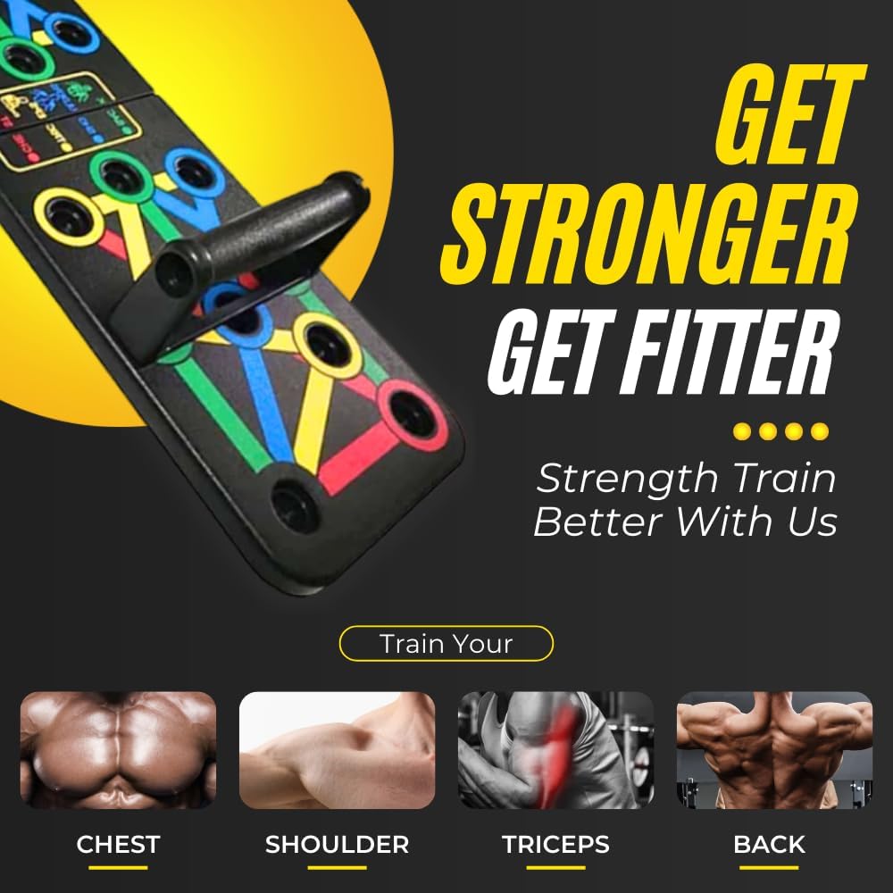 PRO365 Premium Push Up Board | Multiple Angular Positions| Pushup Stand | Anti Slip Accessories Included | Pushup Bars | Home gym equipment | Pushup Board | 6 Month Brand Warranty from PRO365 |