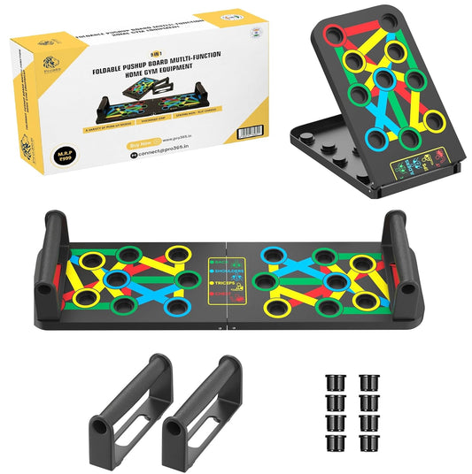PRO365 Premium Push Up Board | Multiple Angular Positions| Pushup Stand | Anti Slip Accessories Included | Pushup Bars | Home gym equipment | Pushup Board | 6 Month Brand Warranty from PRO365 |